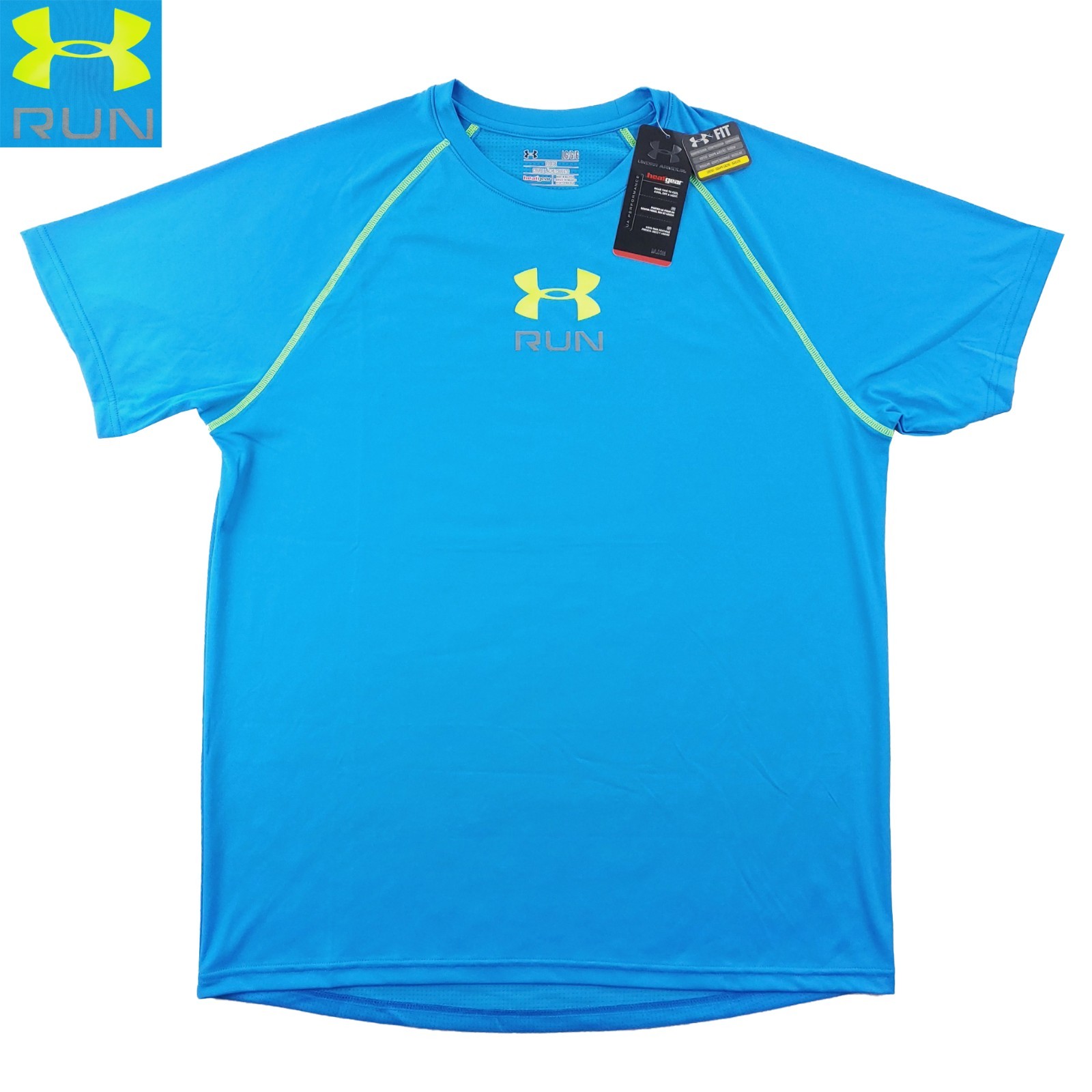 Under Armour Tech Run T-Shirt Heat Gear Fit Wicking Stretch Men Large Loose NWT