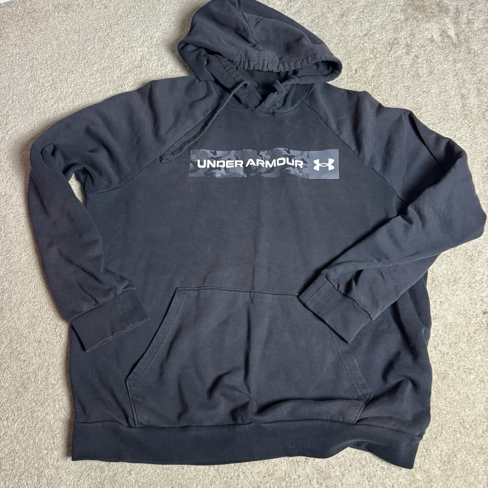 UA Under Armour Mens Hoodie Sweatshirt Medium Black