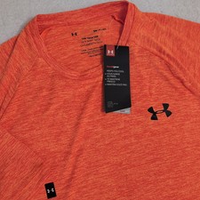NWT Under Armour The Tech Tee Performance Running Workout Shirt Tee Men S Orange