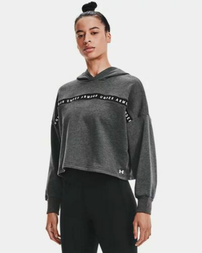 Under Armour Taped Fleece Hoodie color Black size Small