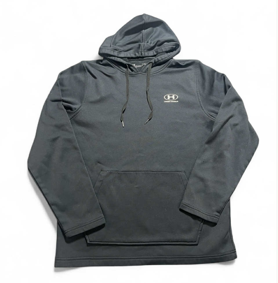 Under Armour Loose Fit Classic Solid Hoodie Sweatshirt (Men’s Medium) Black