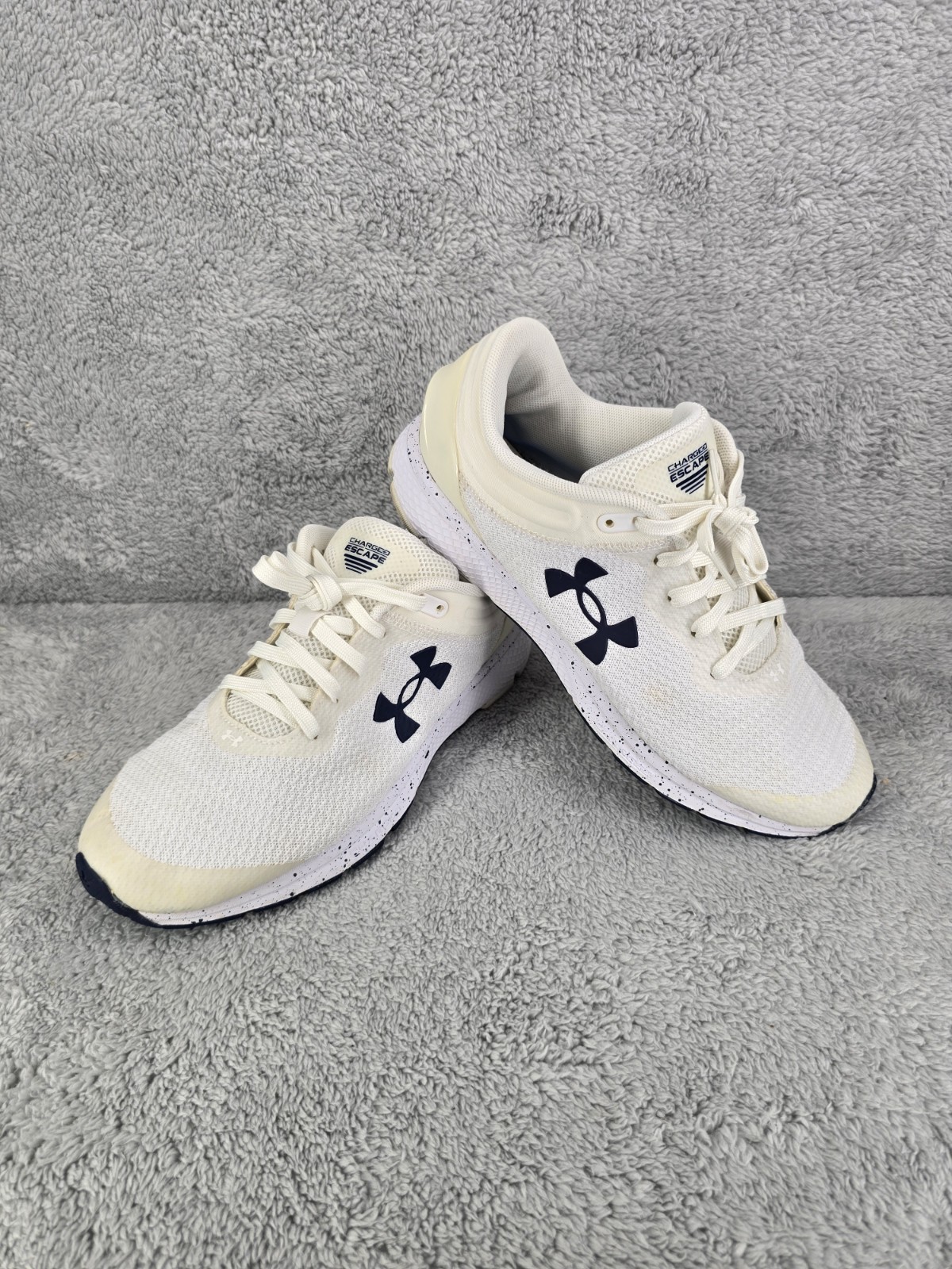 Under Armour Charged Escape 3 3024912-106 Mens 10 Running Shoes White Sneakers