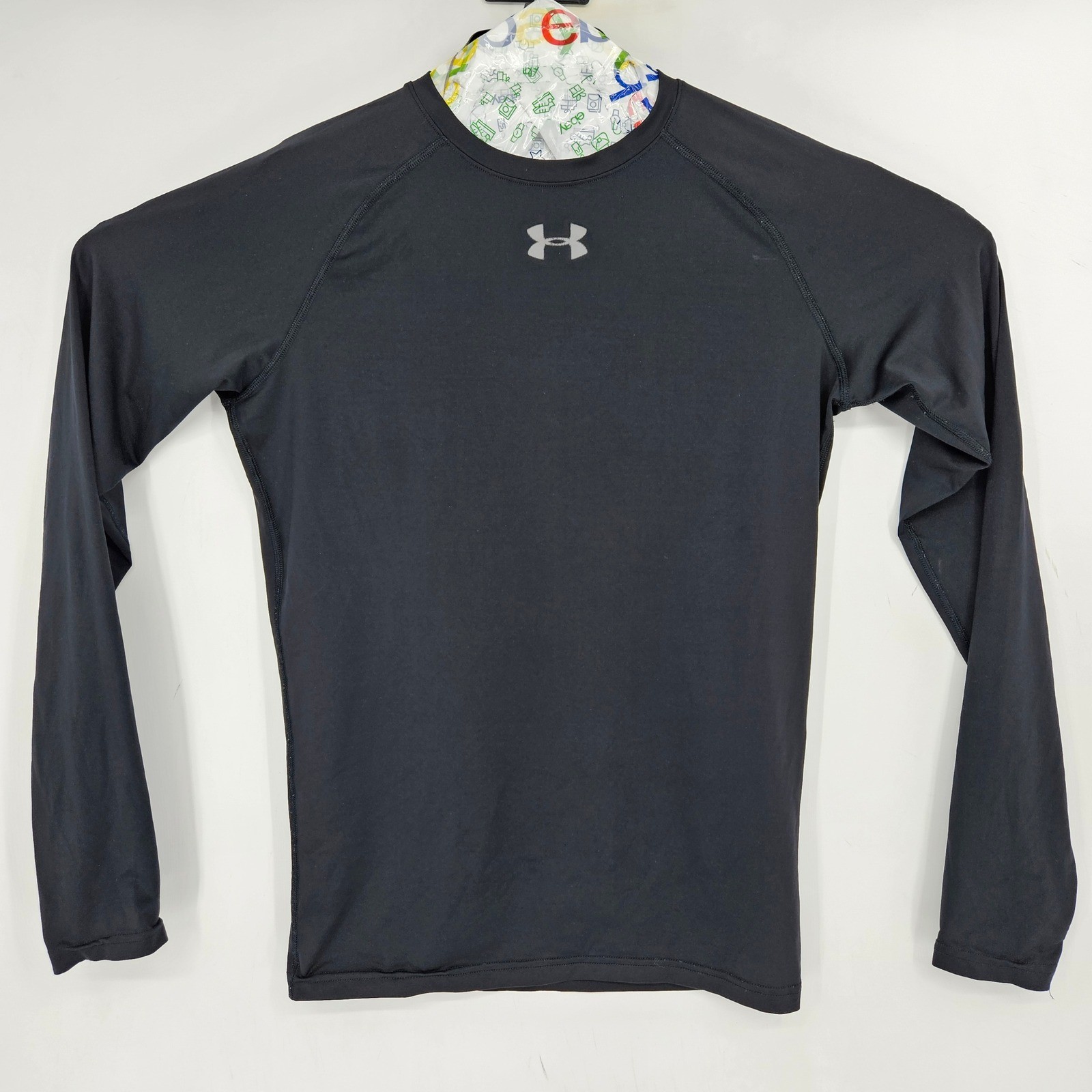 Under Armour Compression Shirt Mens Large Black Heatgear Performance Sports