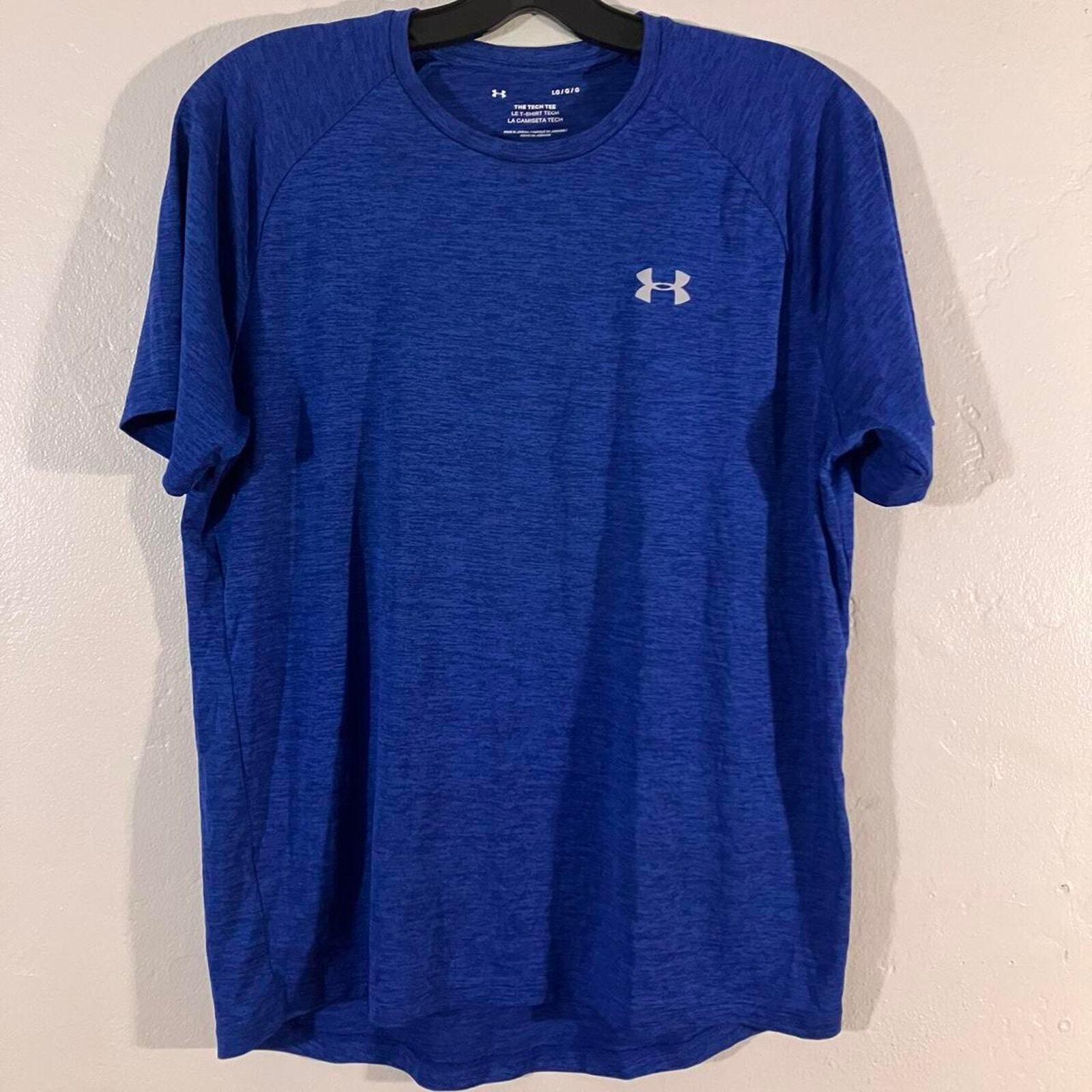 Under Armour Blue Heather The Tech Tee Fitness Workout Shirt