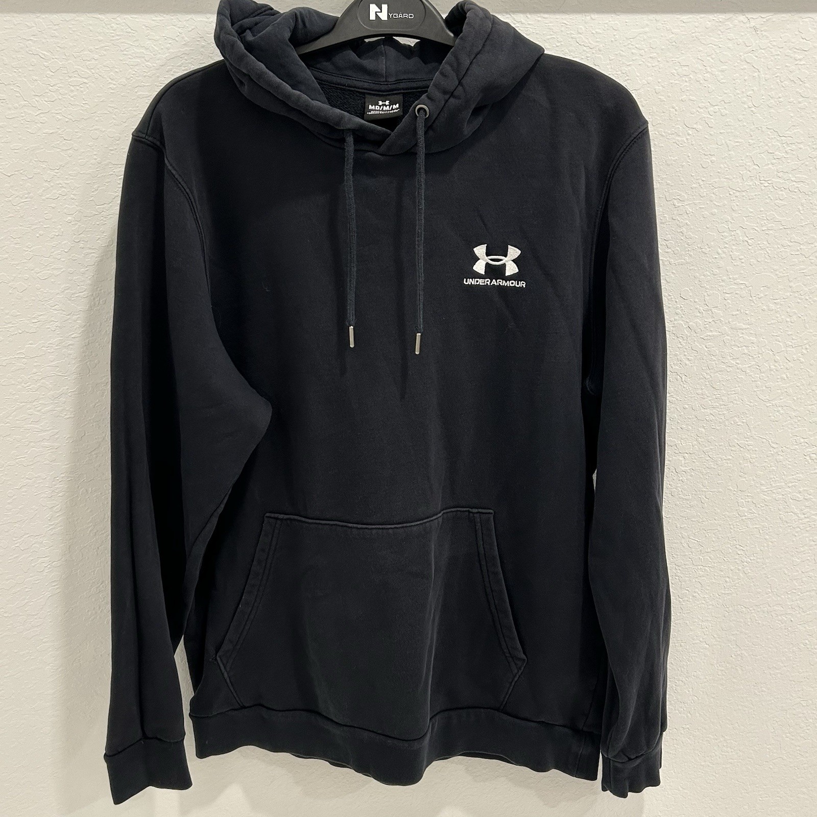 Under Armour UA Essential Fleece Hoodie Sweatshirt Black Athleisure Women’s Med
