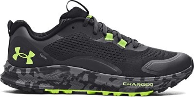 Under Armour Men’s Charged Bandit 2 Running Shoe, Jet Gray-Black-Lime Surge
