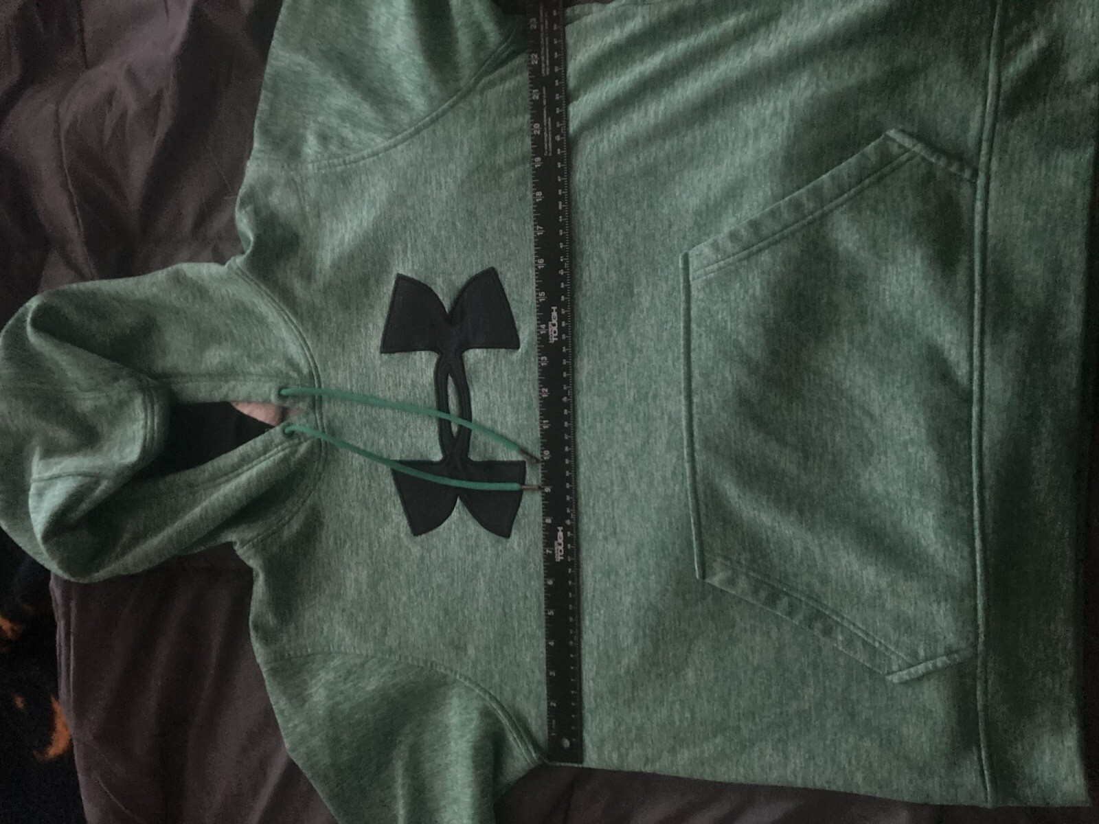 Green Under Armour Hooded Sweatshirt Hoody Hoodie Size Large