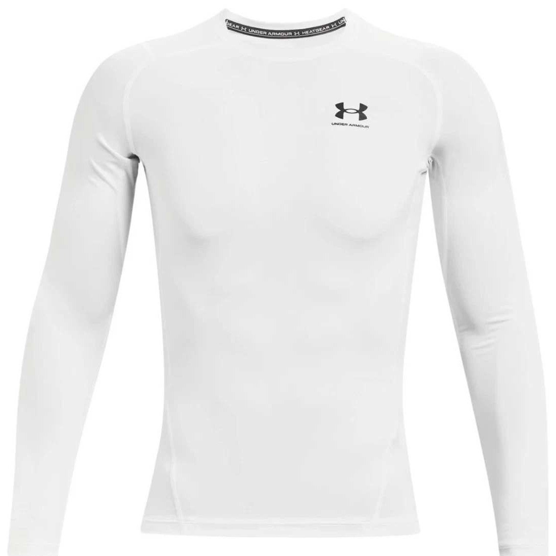 Under Armour Mens Size L Heat Gear Compression Long Sleeve Shirt White NWT