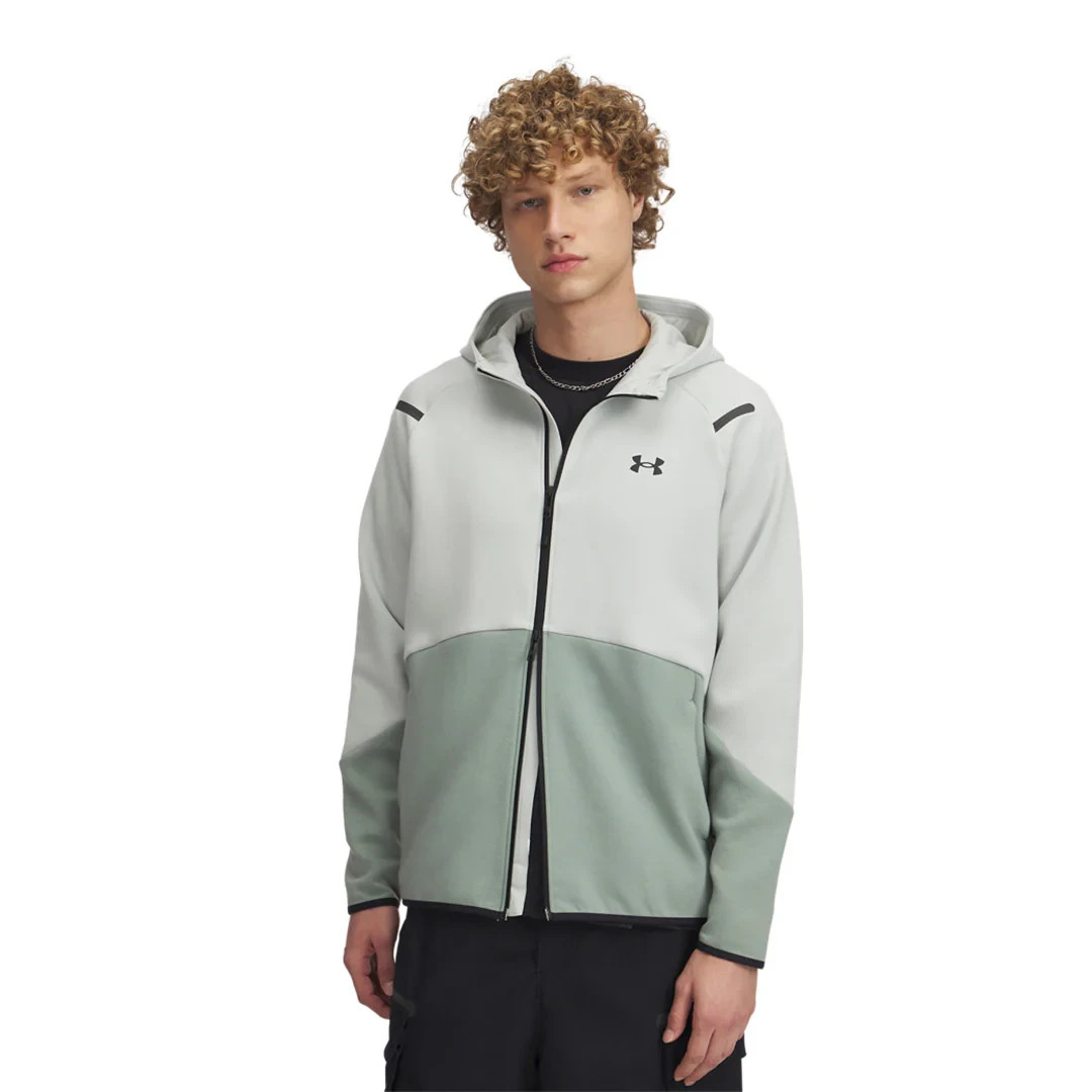 Under Armour Unstoppable Fleece Full Zip Hoodie Mens Large Green 1379806 377