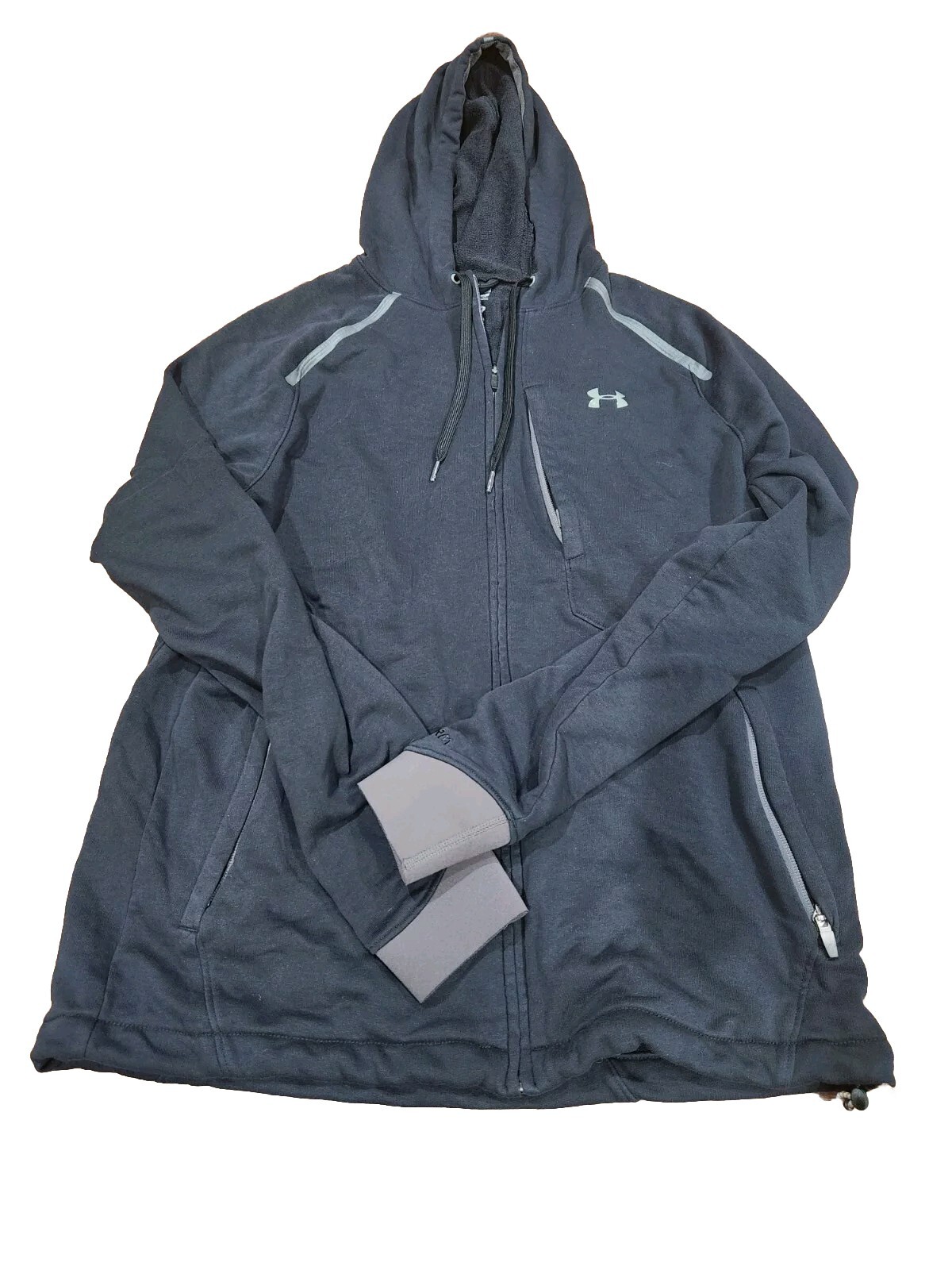 Under Armour All Season Gear Black Full Zip Hoodie Mens Size Large