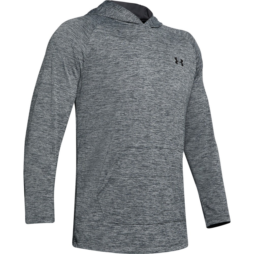 Under Armour 1328703 Men’s UA Tech 2.0 Hoodie Shirt, Pitch Gray, Medium